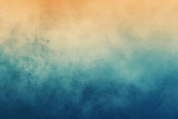 soft, misty texture with a gradient transitioning from warm orange to cool blue tones, evoking a serene atmosphere.