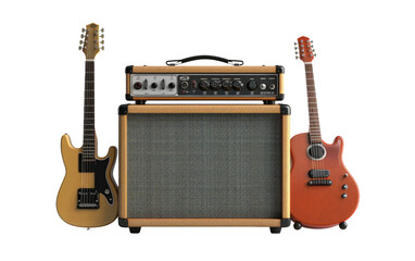 Amplifier Guitar isolated on transparent background.