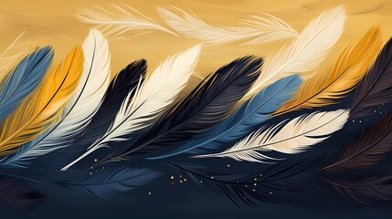 bird feathers background pattern, banner, wings background picture, seamless background