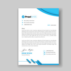 Modern and professional company business letterhead template design