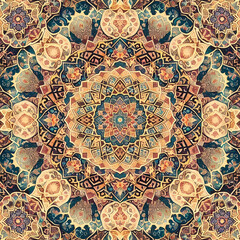 seamless pattern with flowers, background, Gift paper with geometric and oriental designs