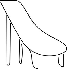 Hand drawn slide illustration on transparent background.
