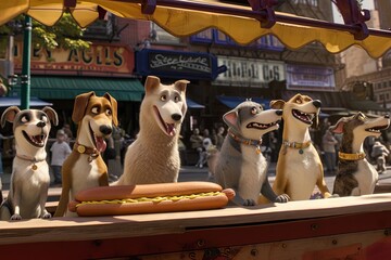 The Great Hot Dog Caper: A ragtag group of city-savvy dogs pull off the heist of the century: stealing the world's largest hot dog from the annual Coney Island Festival