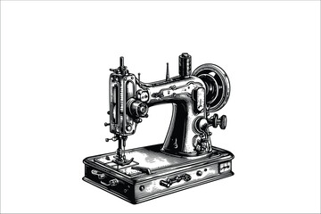 Fototapeta premium StitchArt Elite: Intricate EPS Sewing Design Expert Sewing Machine EPS Vector Illustration