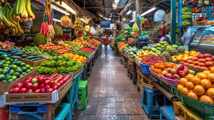 Fototapeta na wymiar vegetables in a market