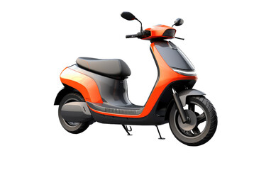 Electric sooty, 3D image of Electric Scooter isolated on transparent background.