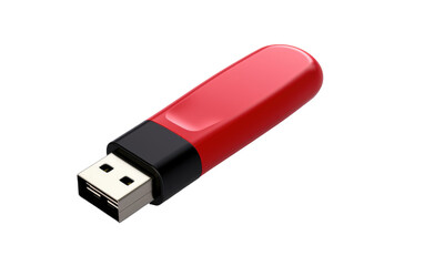 3D image of Drive USB isolated on transparent background.