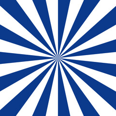 Blue Sun rays Retro vintage style on white background, Sunburst Pattern Background. Rays. Summer Banner illustration