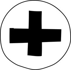 Obraz premium Hand drawn hospital illustration on transparent background. 