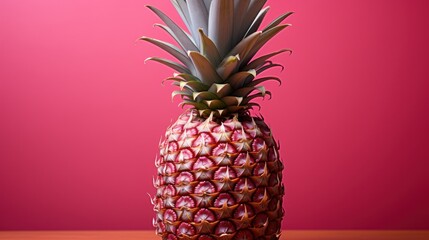 Pineapple pink background UHD wallpaper