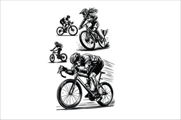 BikeBliss Artistry: Professional Bicycle Graphics Bundle