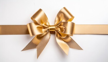 gold bow and ribbon