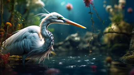 Fototapeta premium A realistic photography photo about water animal created with Generative Ai