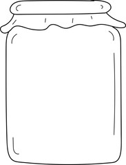 Hand drawn jar illustration on transparent background.
