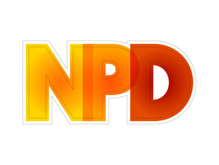 NPD New Product Development - complete process of bringing a new product to market, colorful acronym text concept background