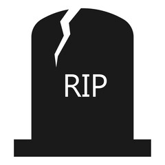 Gravestone. Grave with text RIP. Vector illustration .