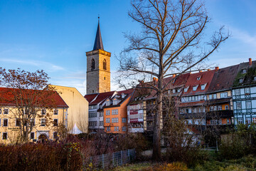 Spaziergang an einen kalten Wintertag durch die Landeshauptstadt von Thüringen - Erfurt -...