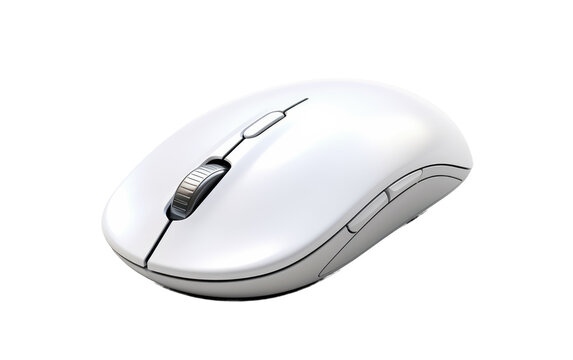 Wireless Mouse. 3D image of PC Wireless Mouse isolated on transparent background.
