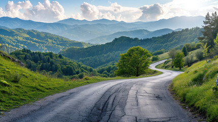 Fototapeta premium The Panoramic mountain road