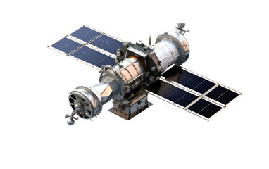 3D image of Satellite isolated on transparent background.