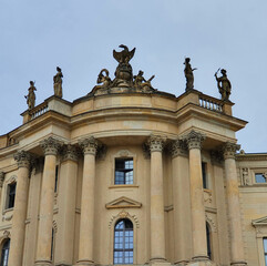 Fototapeta na wymiar Humboldt University's timeless elegance captured in this historic building. A blend of academic grandeur and cultural richness, symbolizing knowledge and tradition