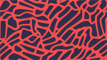 Bacon roasted seamless pattern. Flat wavy shapes of cartoon waves background. Food abstract wallpaper pattern with waved stripes.