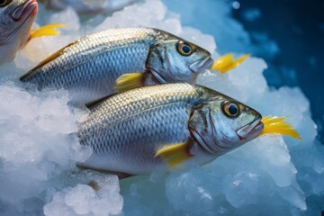 Fototapeta premium fresh dorado fish on ice