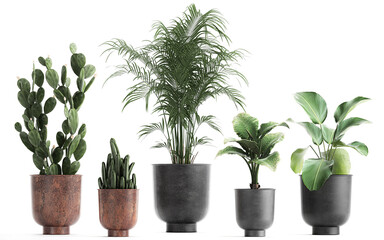 3D digital render of plant isolated on white background