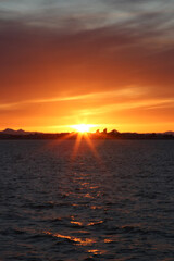 Fototapeta premium sunset over Reykjavik