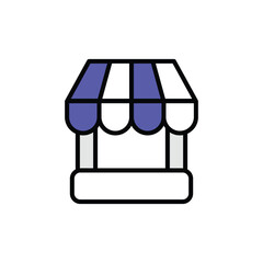 Shop icon design with white background stock illustration