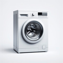 Washing machine isolated on solid white background. ai generative
