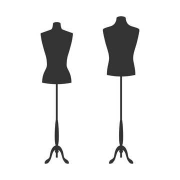 Mannequin for men and women for sewing clothes. Vector illustration.