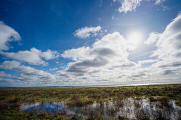 Beach in Lytham blue skies and sun