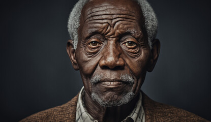 poor homeless man portrait, man with a sad look	