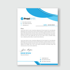 Modern and professional company business letterhead template design