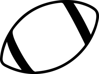 Football clip art design on plain white transparent isolated background for card, shirt, hoodie, sweatshirt, apparel, card, tag, mug, icon, poster or badge