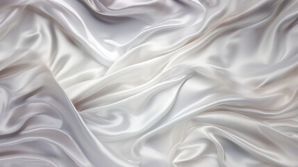 Obraz premium Abstract white background luxury cloth or liquid wave or wavy folds of grunge silk texture satin velvet material for luxurious elegant wallpaper design. High quality illustration