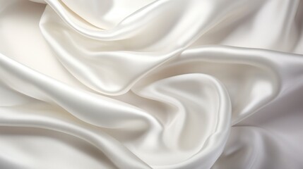 Obraz premium Abstract white background luxury cloth or liquid wave or wavy folds of grunge silk texture satin velvet material for luxurious elegant wallpaper design. High quality illustration