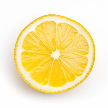 lemon slice isolated on white background