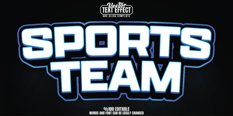 Sport editable text effect, customizable team and college 3D font style