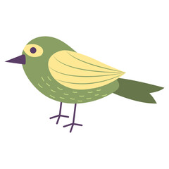 A colorful spring bird. Vector illustration.