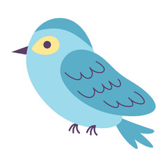 A colorful spring bird. Vector illustration.