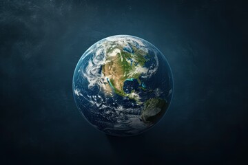 globe with dark background, future economy concept