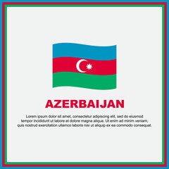 Azerbaijan Flag Background Design Template. Azerbaijan Independence Day Banner Social Media Post. Azerbaijan Banner