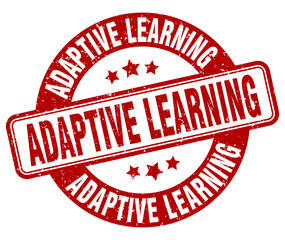 adaptive learning stamp. adaptive learning label. round grunge sign