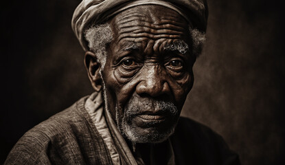 poor homeless man portrait, man with a sad look	