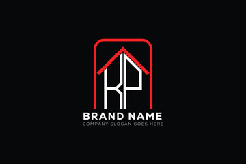 KP letter creative real estate vector logo design . KP creative initials letter logo concept. KP house sheap logo	
