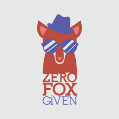 Zero Fox Given - Hilarious Fox Vector Illustration