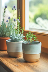 Fototapeta premium rustic flower in a pot, concept of gardening, growing new plants