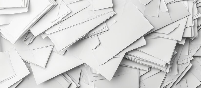 piles of plain white paper
